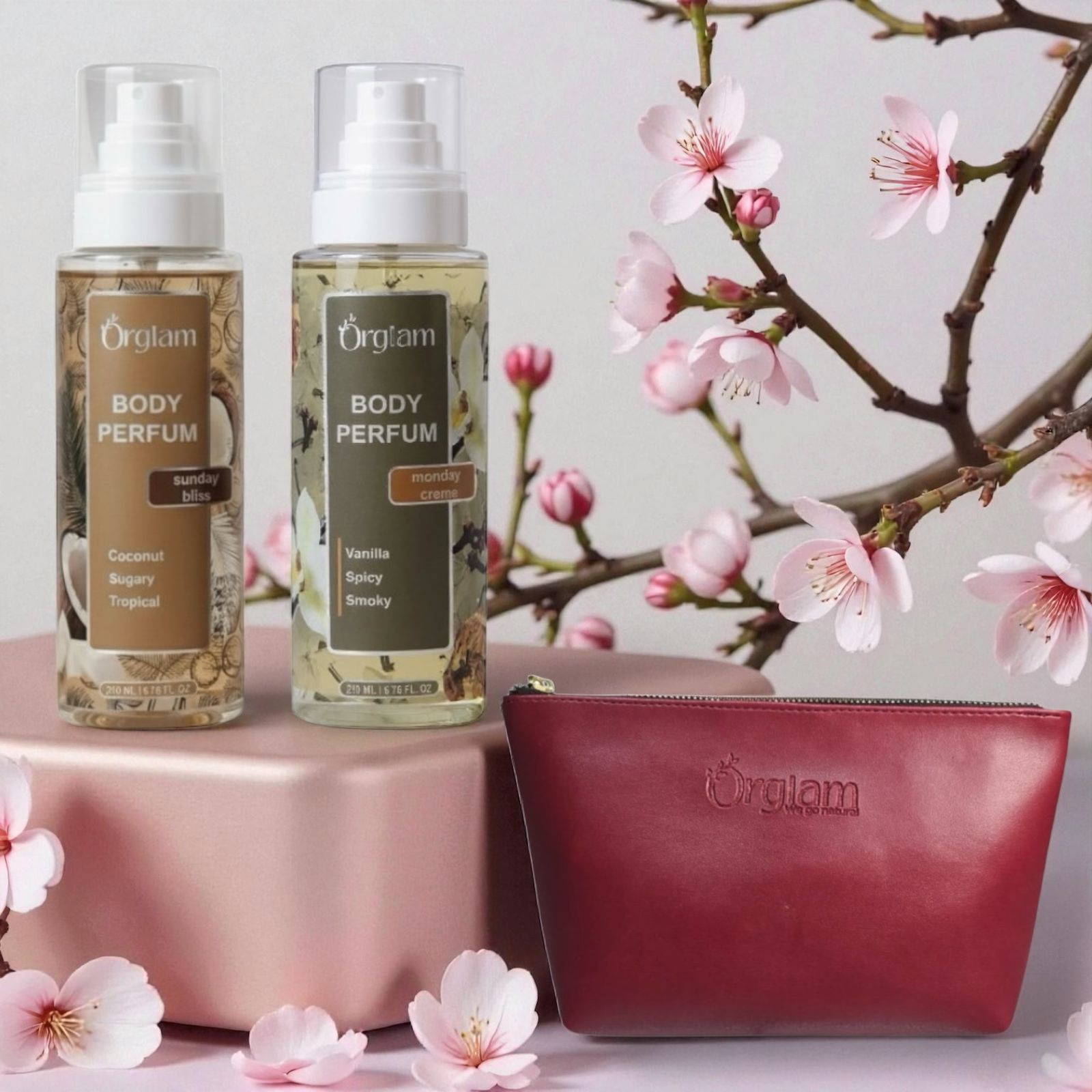 2 Body perfumes + Free pouch bundle