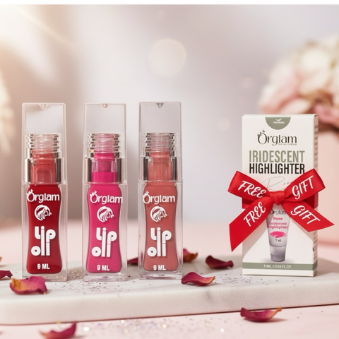 3 Lip Oils + free iridescent highlighter bundle